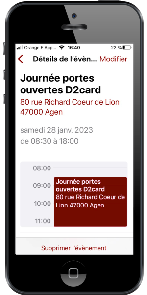 la date sur mon smartphone