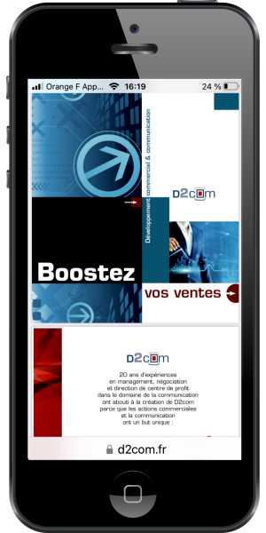 le depliant sur mon smartphone